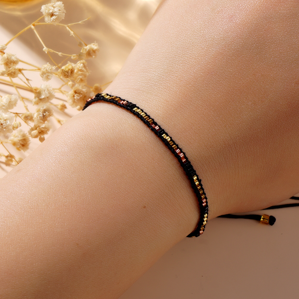 Adjustable Friendship Bracelet with Colorful Mini Beads