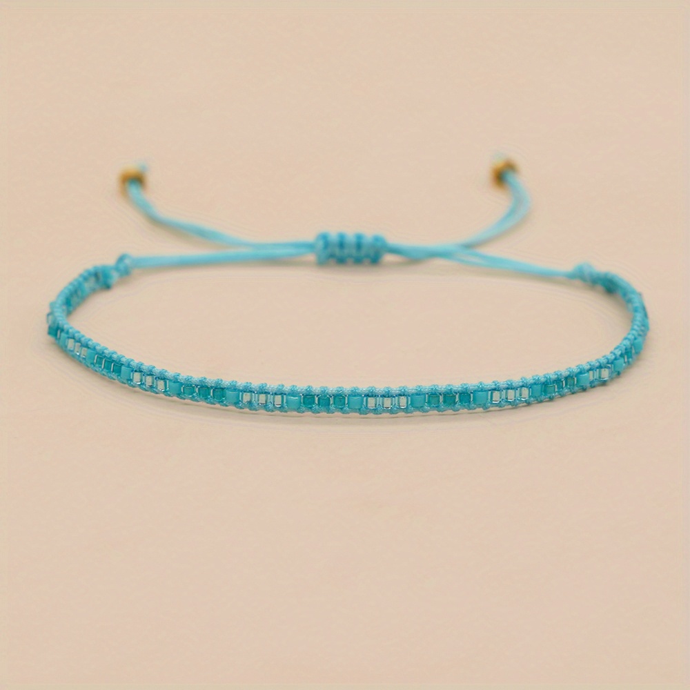 Adjustable Friendship Bracelet with Colorful Mini Beads