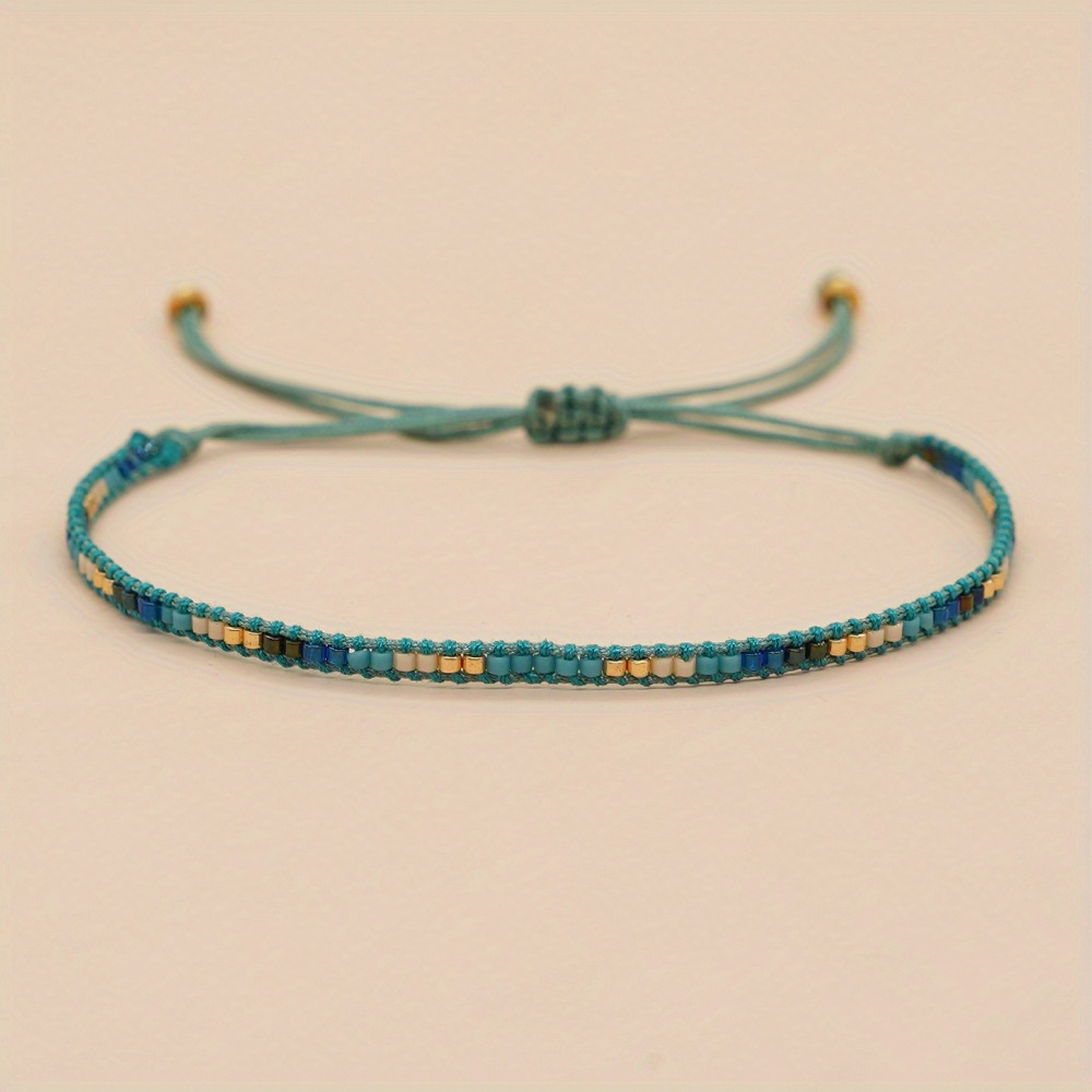 Adjustable Friendship Bracelet with Colorful Mini Beads