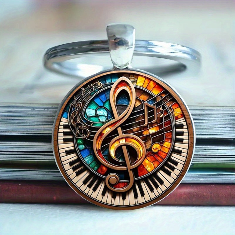 

Vintage Keyboard Keychain - Zinc Alloy, Music-themed Accessory For , Ideal Gift For Music Lovers And Teachers