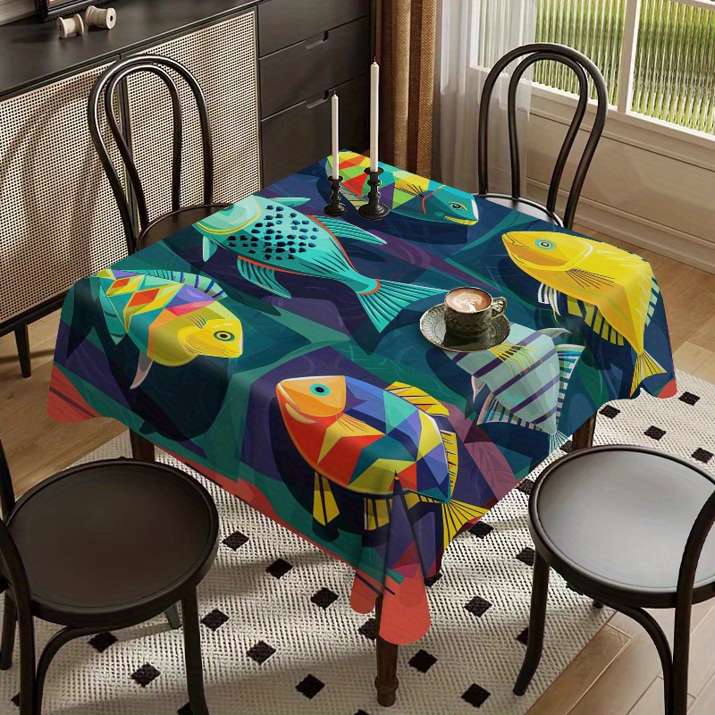 

1pc/retro Style Tablecloth, Decoration Tablecloth, Square, Round, Rectangular, Coffee Table Tablecloth, Etc. Universal,