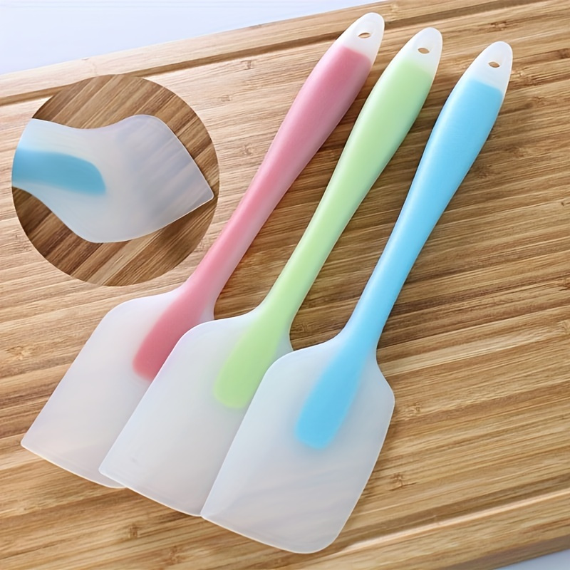 

3pcs, Silicone Spatula, Silicone Spatula, Mini Silicone Spatula, Jam Spatula, High Temperature Resistant Cream Spatula, Mixing And Baking Tools, Kitchen Utensils, Apartment Necessities