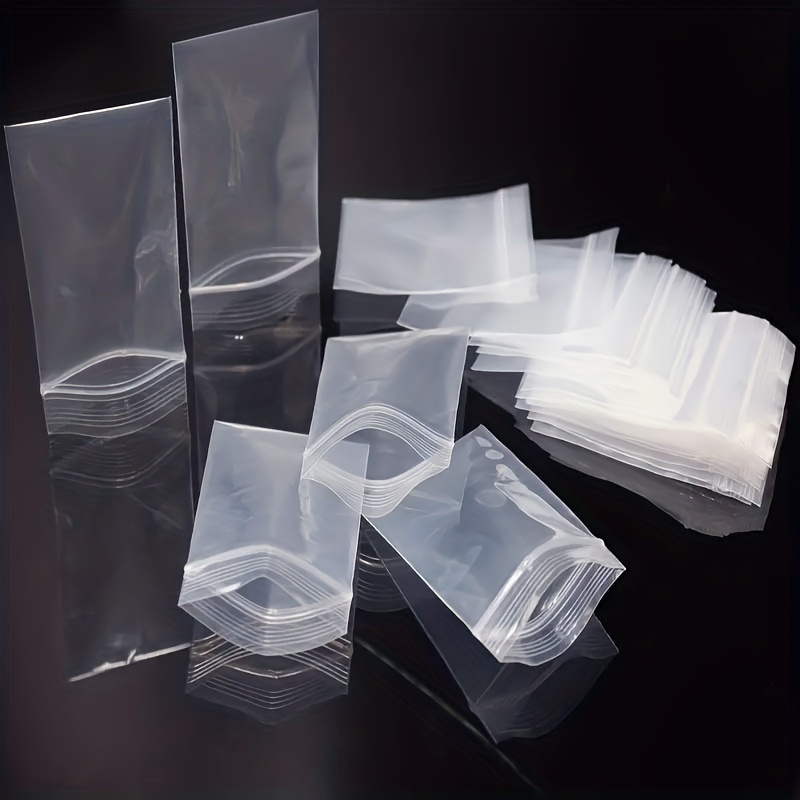 

500pcs Resealable Plastic Zipper Bags - , Reusable Storage For Jewelry, Medicine, Cookies & Candy - 2.36" X 3.54" Clear Polyethylene Pouches