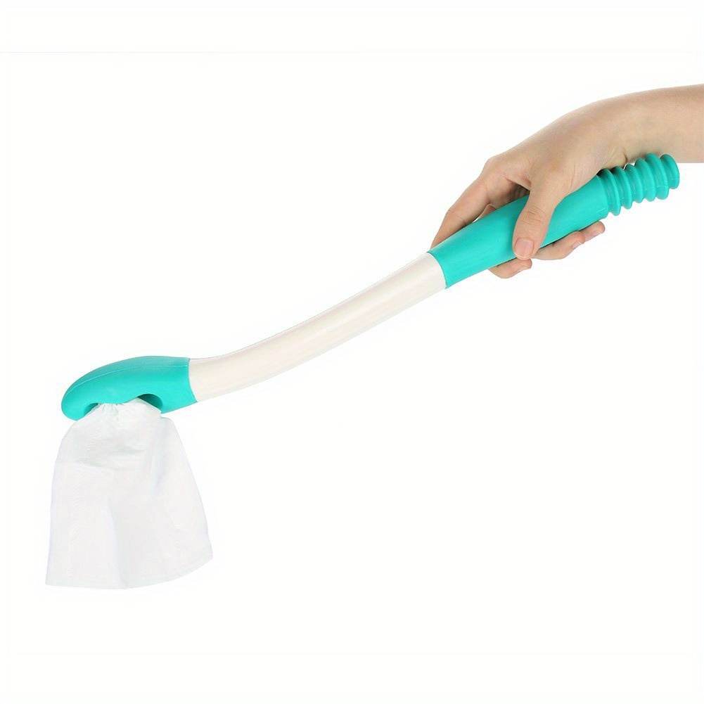 

Bottom Bum Wiper, 15.7" Long Handle Toilet Aids Tools, Reach Comfort Bottom Wiper Holder Toilet Paper Tissue Grip Self Wipe Aid Helper Pre-moistened Wipes