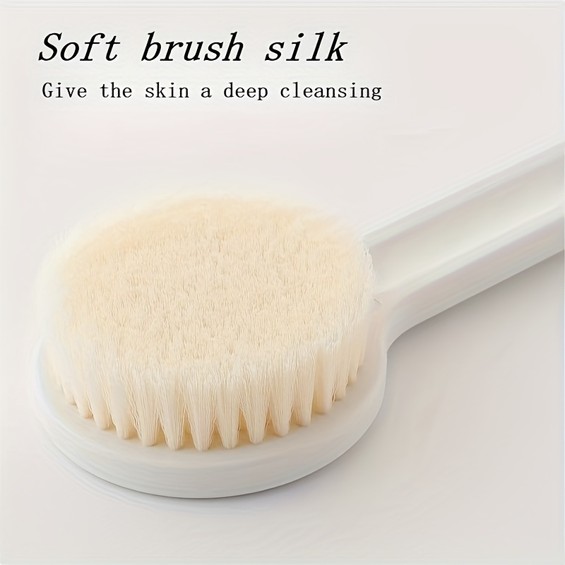 set of 2 ergonomic   with long handles provides gentle exfoliation using soft bristles massages the skin and   reaches the back     routines for   men and women Product details 3