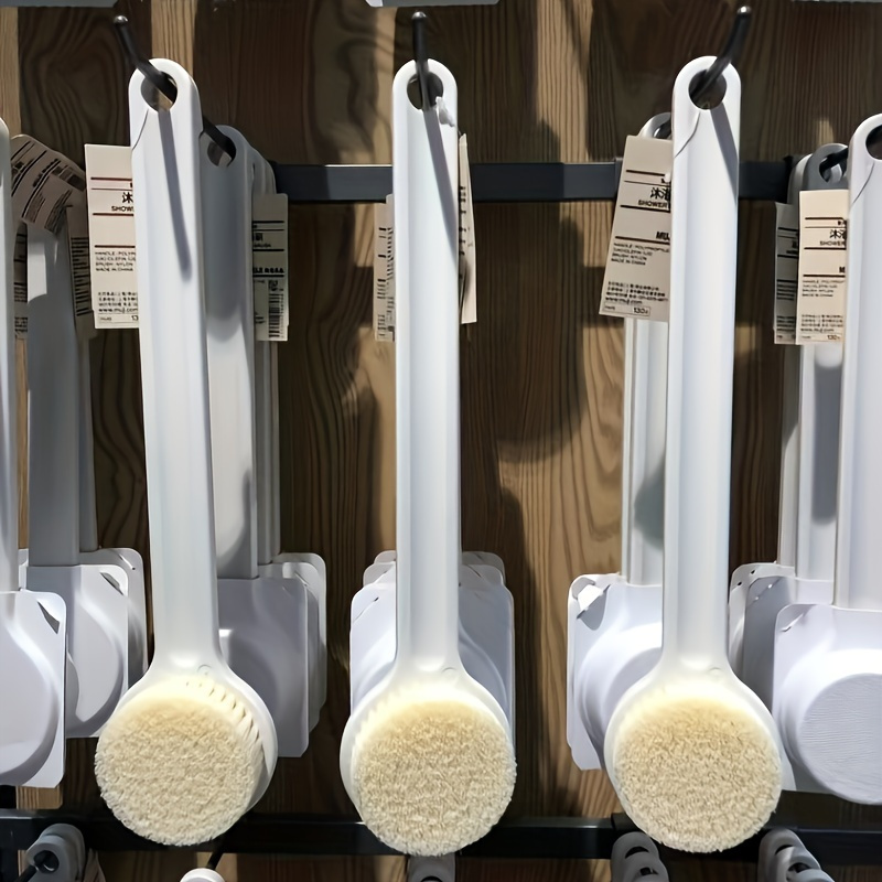 set of 2 ergonomic   with long handles provides gentle exfoliation using soft bristles massages the skin and   reaches the back     routines for   men and women Product details 5