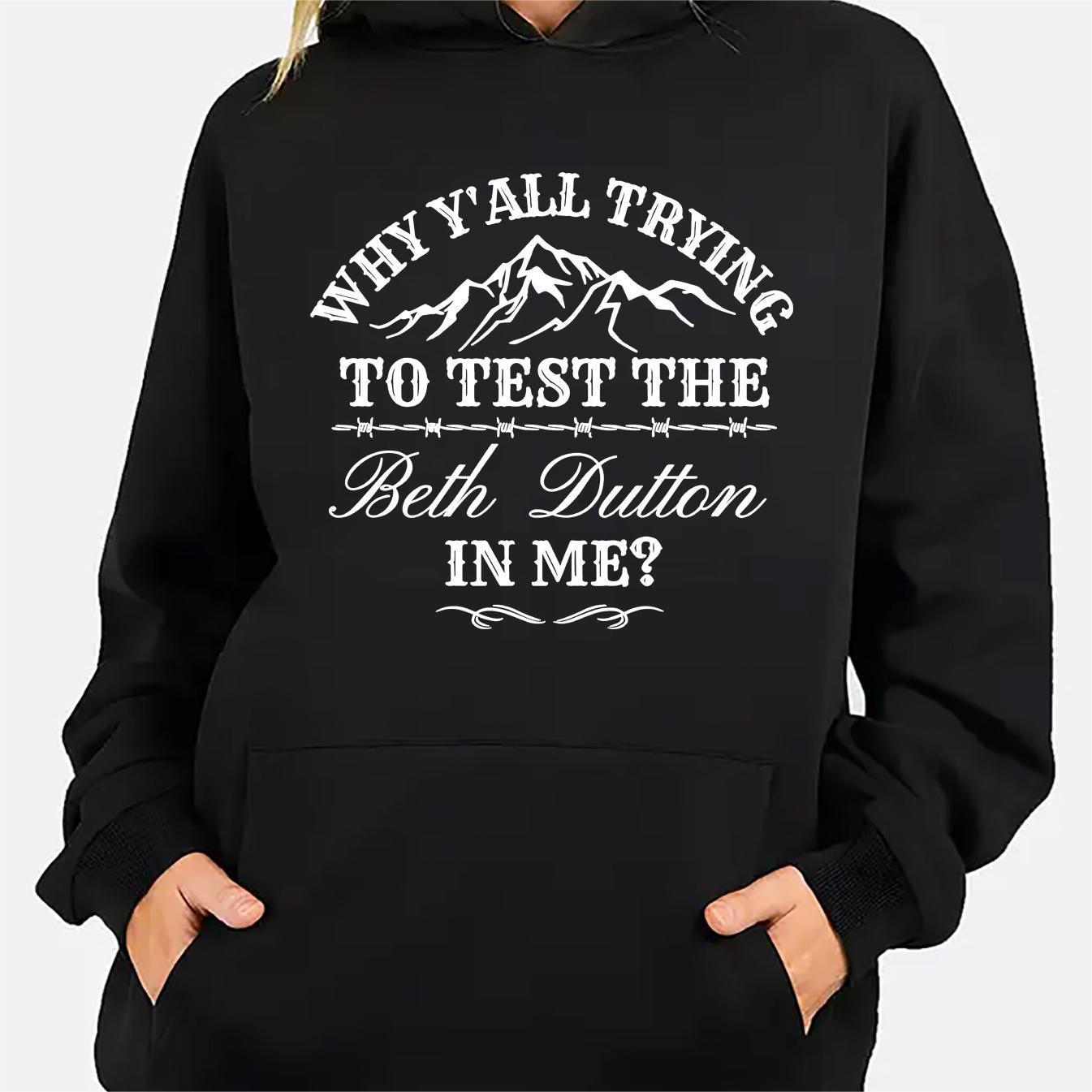 

Why Trying To Test The Beth Print Women's Hoodie - Comfy Kangaroo Pocket, Casual Long Sleeve Sweatshirt For Fashion- Ladies