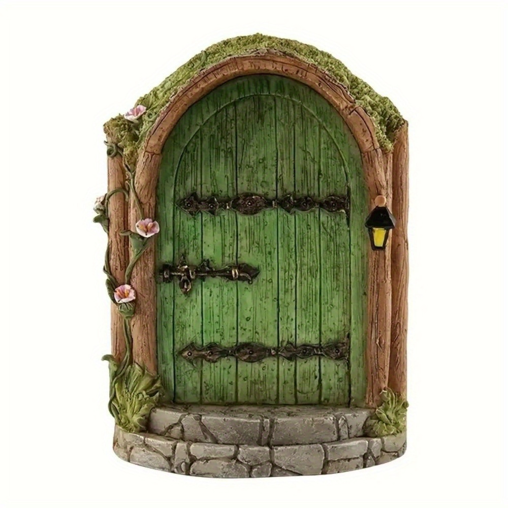 1 Piece Of A Double-layered Elf Fairy Tale Gate, Decorative Craft For The Garden, Wooden Tree Ornaments For , Miniature Dwarf Decoration For A Fairy Tale Gate.
