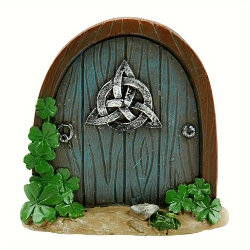 1 Piece Of A Double-layered Elf Fairy Tale Gate, Decorative Craft For The Garden, Wooden Tree Ornaments For , Miniature Dwarf Decoration For A Fairy Tale Gate.