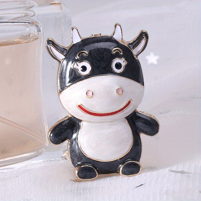 emağli sigir broş pin chiroyli hayvon shakli moda aksessuari erkaklar va ayollar uchun tafsilotlar 5