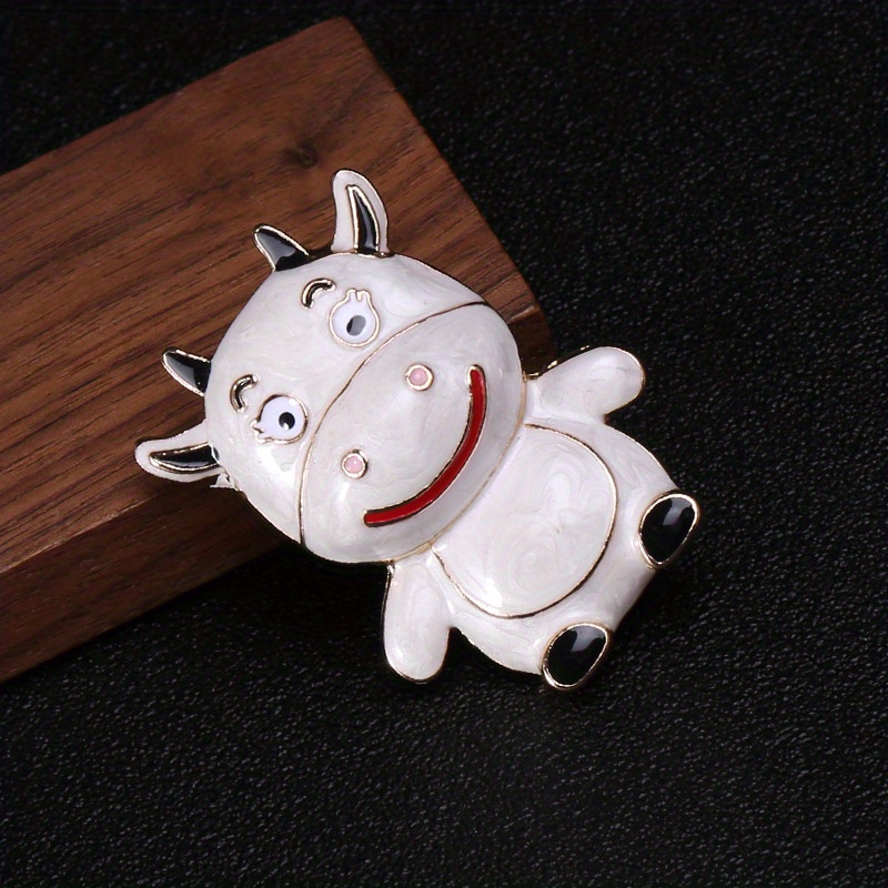 emağli sigir broş iynasi chiroyli hayvon shakli moda aksessuari erkaklar va ayollar uchun tafsilotlar 7