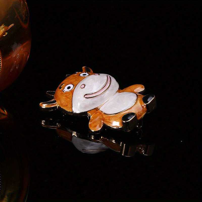 emağli sigir broş iynasi chiroyli hayvon shakli moda aksessuari erkaklar va ayollar uchun tafsilotlar 8