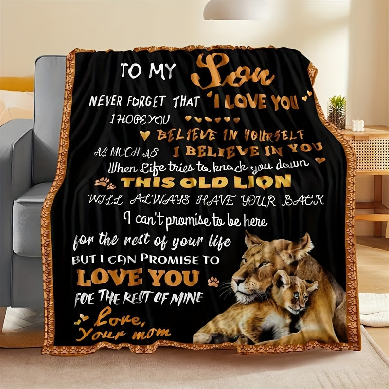 

: To My Son From Mom Flannel Blanket - Soft And Warm Throw Blanket For Couch, Bed, And Sofa