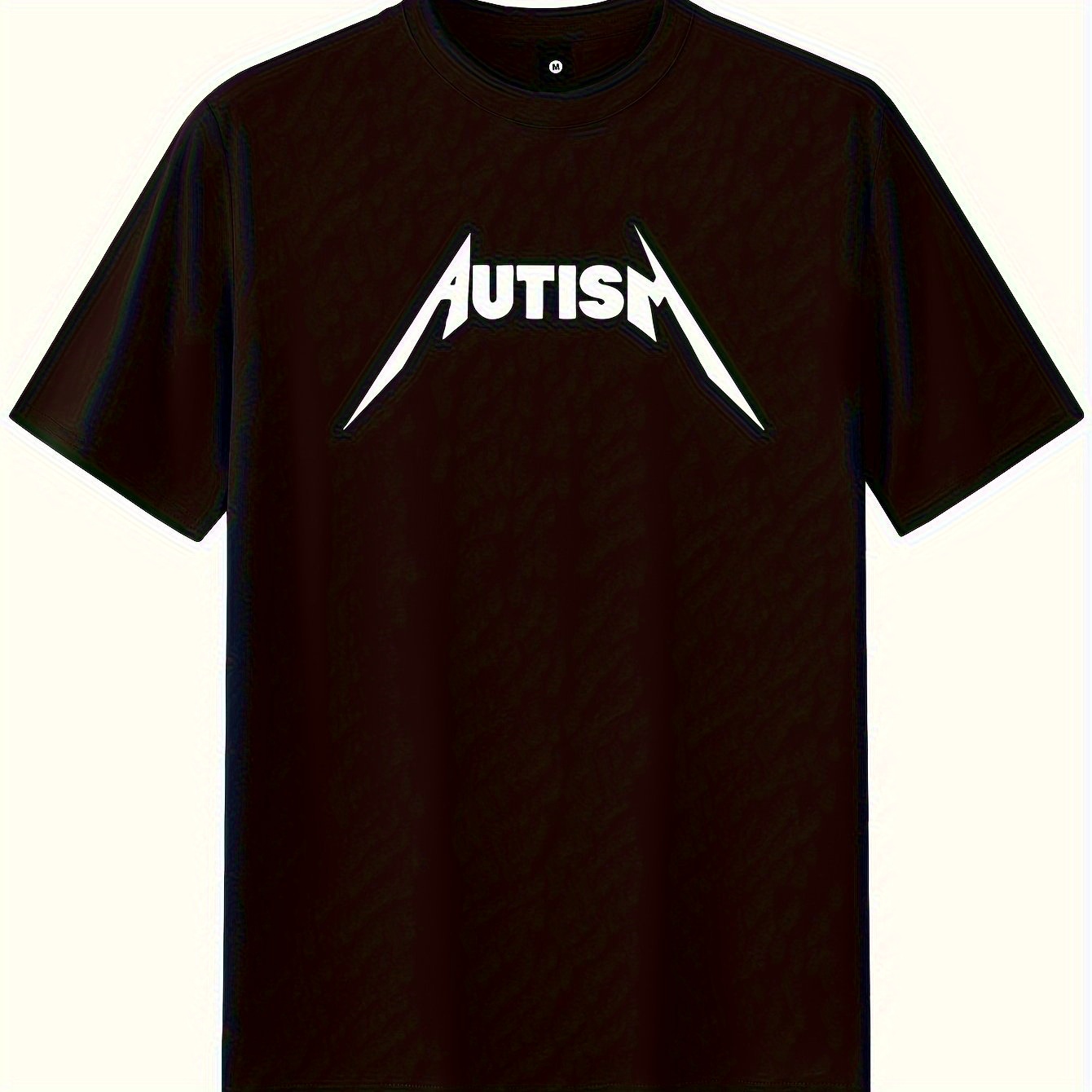 

1 Piece, 100% Cotton T-shirt, Autism Fashion Print Summer And Spring Men's T-shirt, Casual Short Sleeve Fashion Style T-shirt, Sports New To New Top Casual