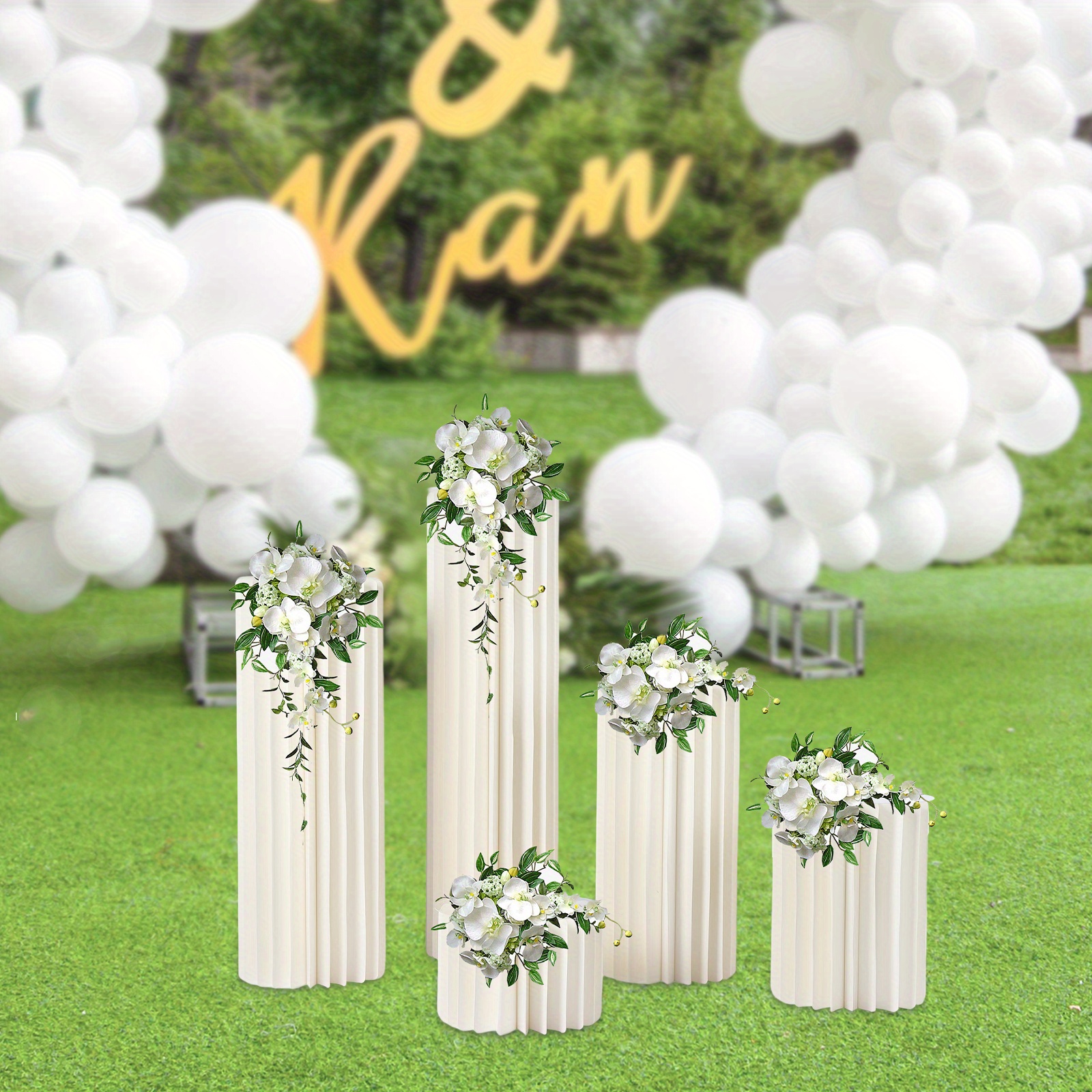 

Centerpieces Vases - Set Of Vase Stand For Tables Decorations - Bulk Weddings Decoration Table