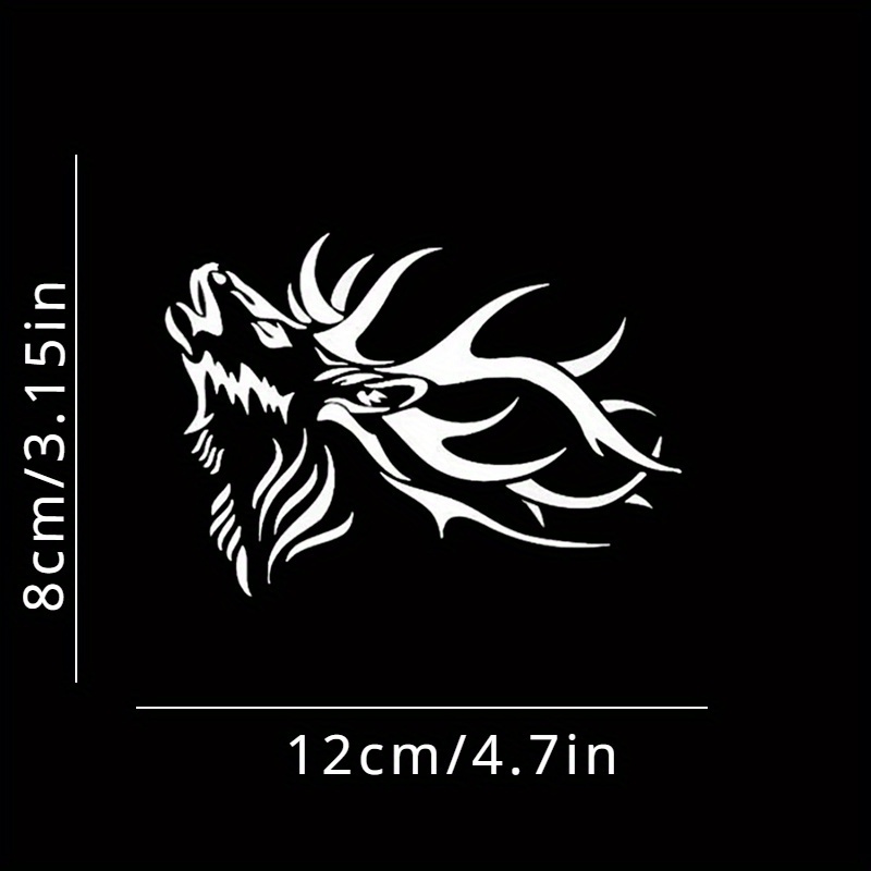Image of Adult Male Deer Car Stickers For Laptop Water Bottle Motorcycle Vehicle Paint Window Wall Cup Toolbox Guitar Scooter Decals Auto Accessories