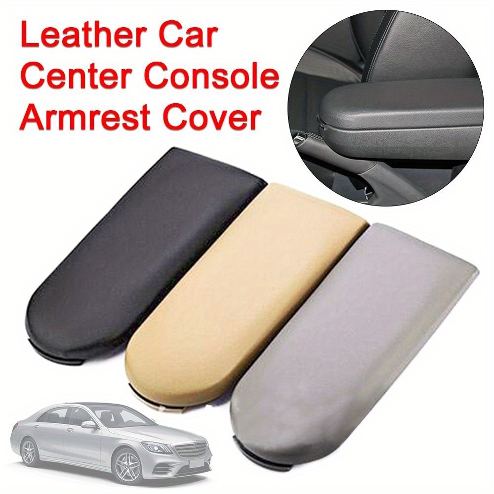 

1pc Pu Leather Armrest Cover For Vw /golf Mk4// B5//, Car Console Arm Rest Replacement With Abs Base And Latch Lid