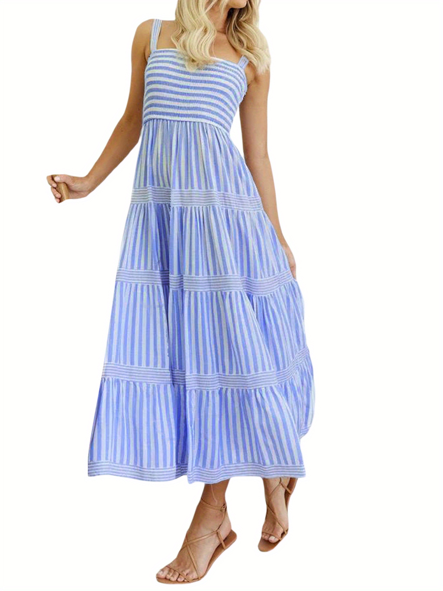 strapless open back dress Ruffle Collar Button Maxi- Cabana Pink