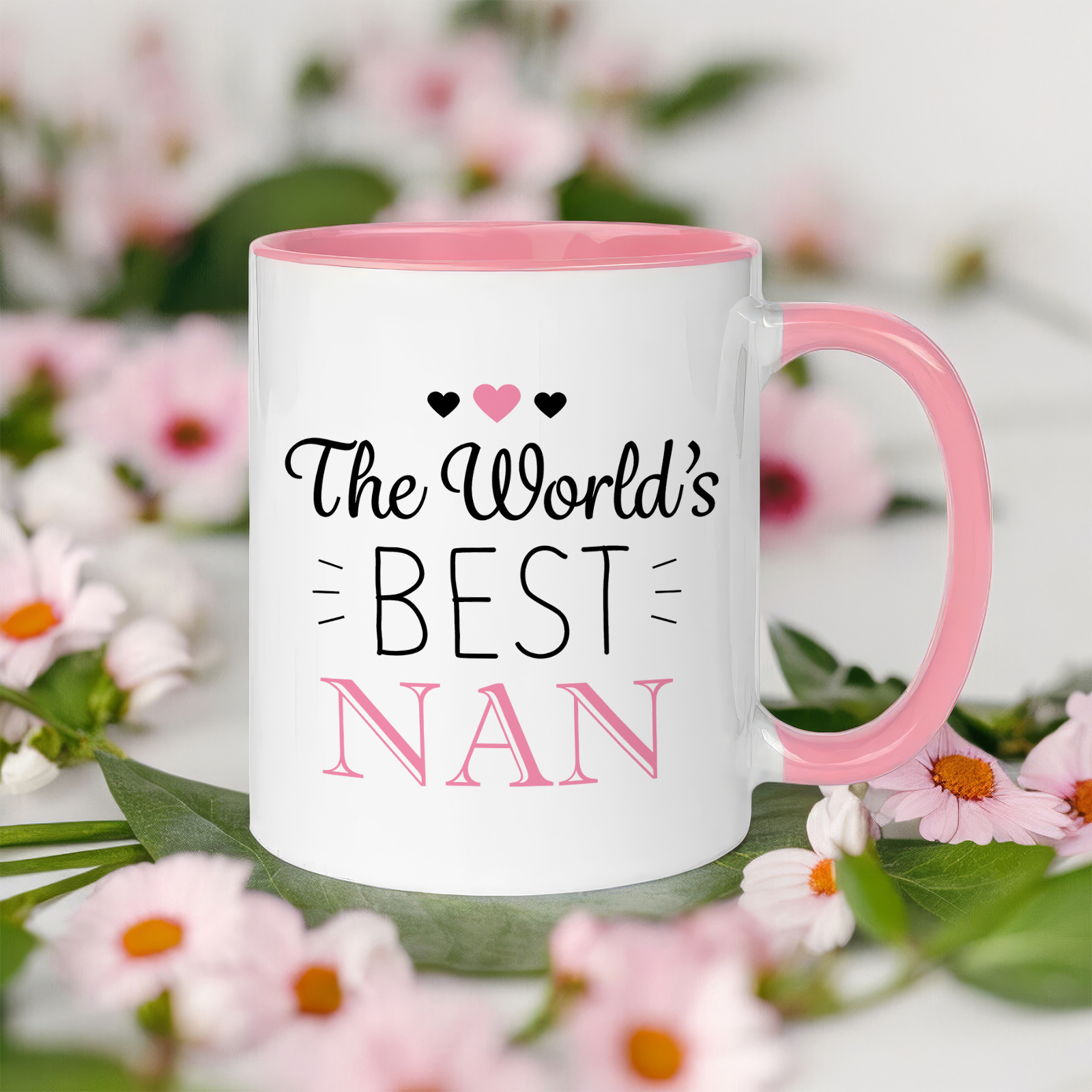 

1 Piece, 3a Grade, The World's Best Nan, Sweet Mug For Grandma, 11 Oz Ceramic Mug, Gift Coffee Drinkware, Best Birthday/ House Living/ Party Gift Of Tea Cup From Granddaughter, Grandson