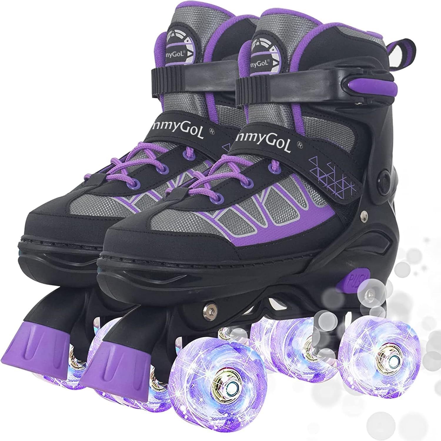 Patins à Roues Ajustables Enfants Avec Roues Lumineuses – 2 En 1, Débutants Intérieur/Extérieur, Protection 360°