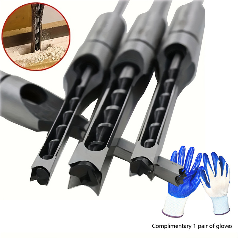 

4 Pcs/set Woodworking Tools: Hole Drill, Chisel Extension Saw, Etc.-ideal For Carving Square Or Rectangular On All Types Of Wood Of Diy Furniture. Applicable To All Kinds Of Woodworking Production