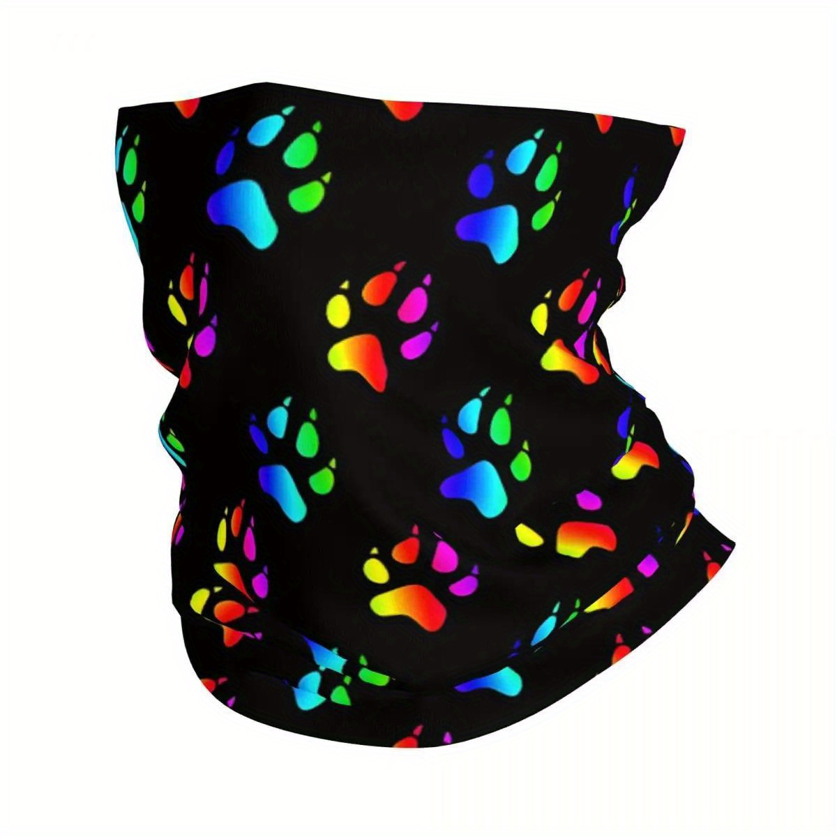 

Breathable Polyester Neck Gaiter With Elastane - Casual Dog Paw , Moisture Wicking And Windproof Outdoor Face Cover