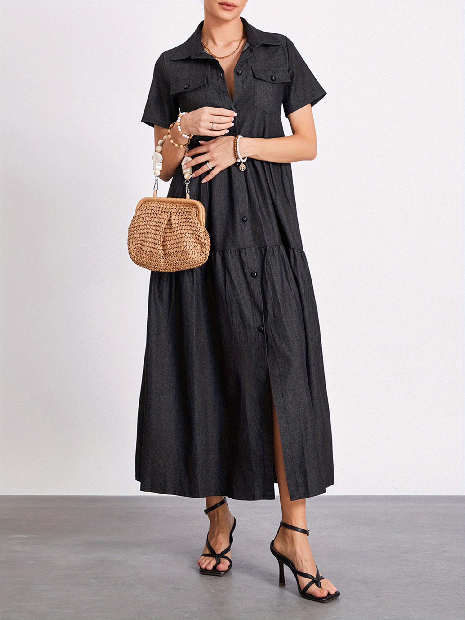 kelly green dress Libby | Typewriter Cloth Tie Front Green Designer Shirt Dress