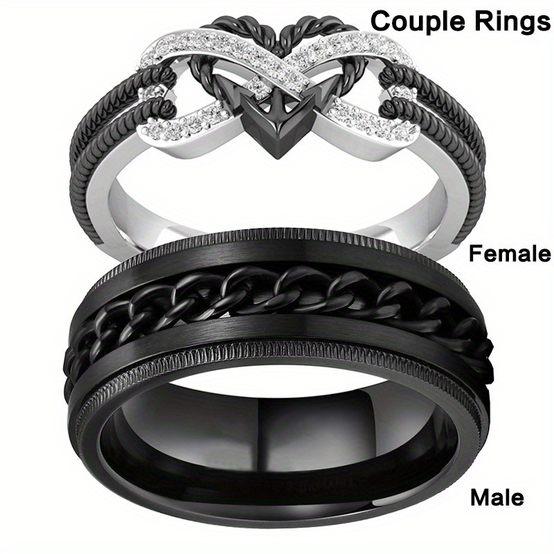 

1 Pcs New Crystal Diamond Ring European And American Popular Ladies Couple Rings Couples Jewelry