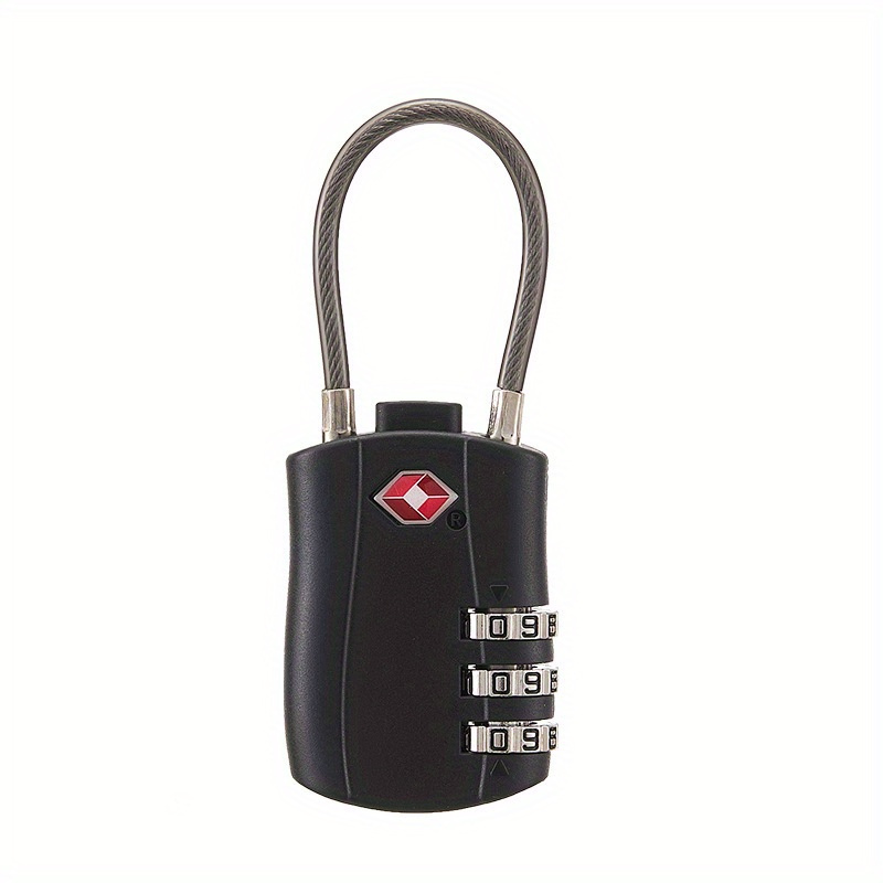 TEMU Tsa-approved Alloy Combination Lock For Travel, Luggage, Gym & Bikes - Durable Abs Security Padlock