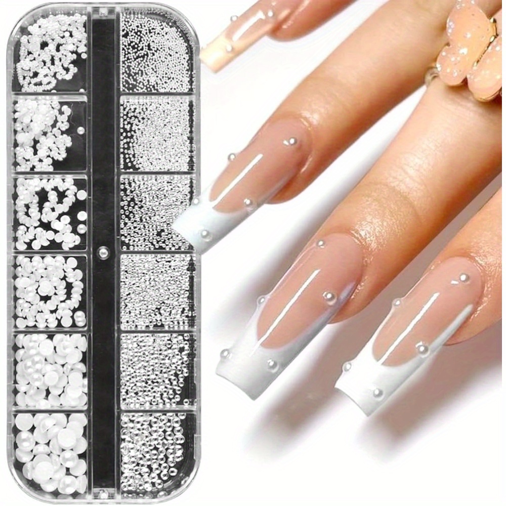 

12- Art - Half & Flatback For Diy Manicure, Odorless Stainless Steel For 's