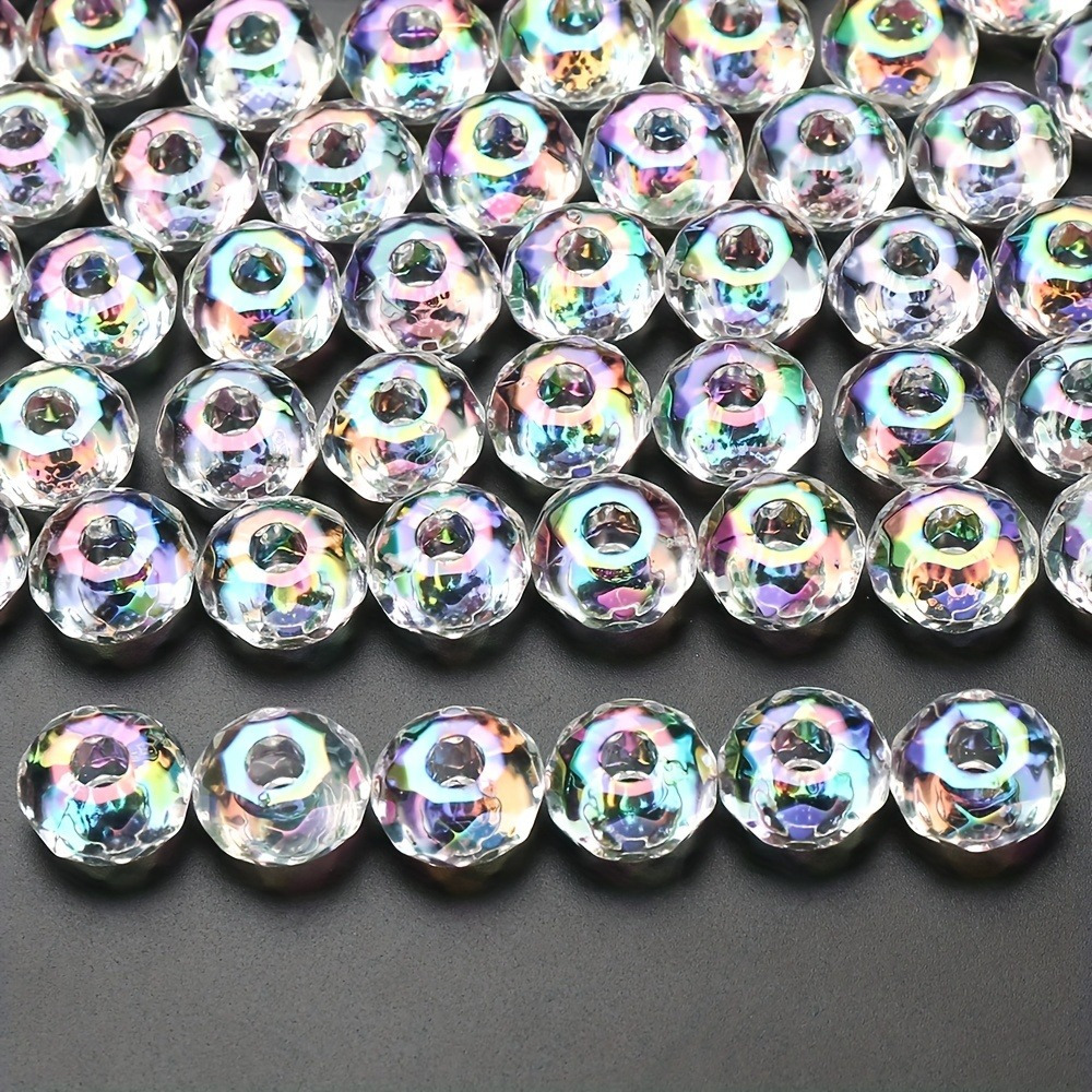 

50 Large Hole Bead Bead Craft Beads, Used For Diy Pendant Bracelet Jewelry