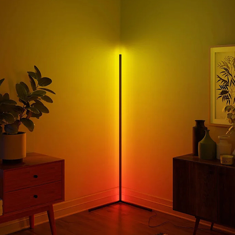 

Rgb Corner Floor Lamp, Color Changing Corner Light Modern Floor Lamp, 16m Dimmable Vertical Corner Lighting For Living Room, Bedroom, Game Room