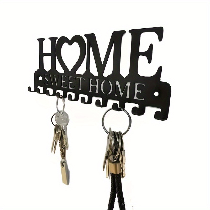 

Chic Metal Key Holder For Wall - , Vintage Home Decor Organizer For Keys, Coats & More - Entryway, Bedroom, Bathroom