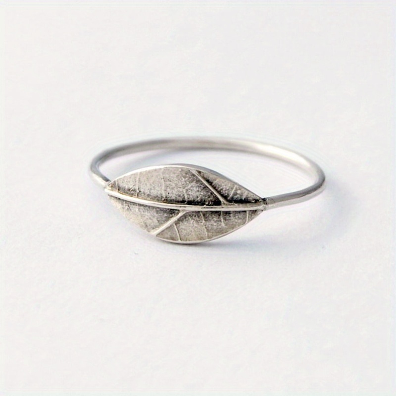 

Vintage Texture Leaf Plant Women's Ring Suitable For Daily Party Banquet Engagement Jewelry Gift