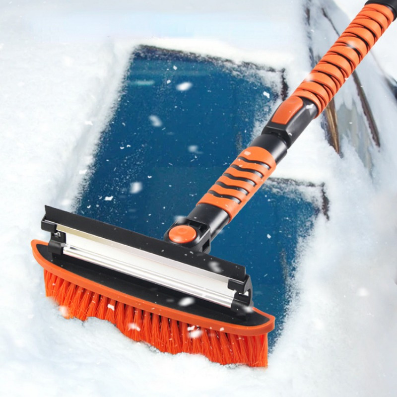 2 in 1 telescopic snow shovel ice scraper set multi purpose detachable   adjustable squeegee for bathroom car glass wall floor winter   tools 2pcs set details 1