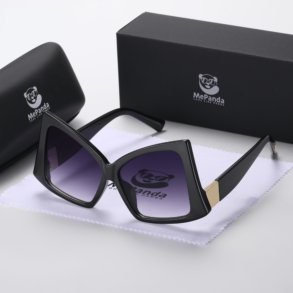 NWOT Y2K Oversized Cat Eye Sunglasses for Women Men - Jelly Color Block Futurist FEISEDY Futuristic Sunglasses, Fashion Alien Y2K Wrap Around  main image 2