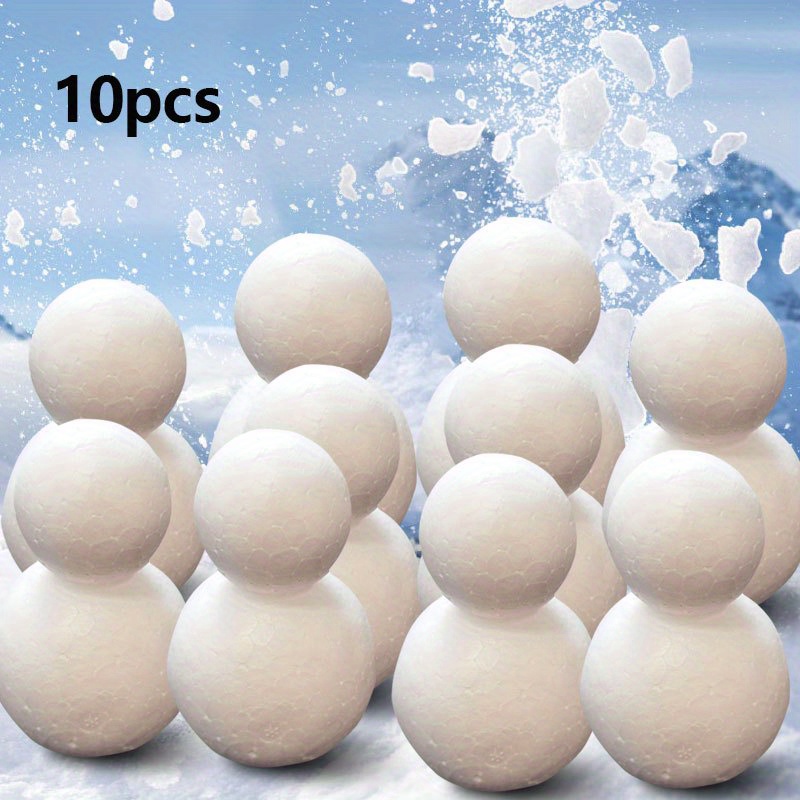 

10pcs Foam Snowman Craft Balls - Diy Christmas Scene Decor, Foam Snowman For Home And Window Decorations, 3d Foam Snowman Kit For Holiday & Tree Ornaments, Festive Room Decor Crafting Supplies