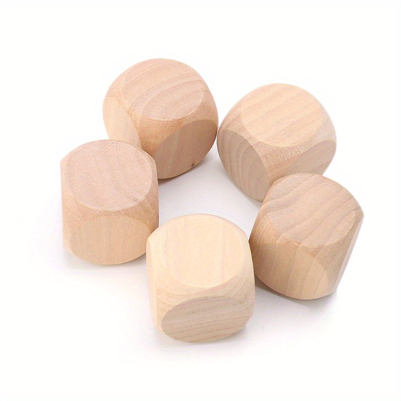 

1pcs Blank Wooden Dice 40mm Craft Cube For Diy Painting, Art Projects – Natural Wood, Corner Rounded For Party, Bar, , Club, Holiday Activities – Universal Decoration, Non-electrical