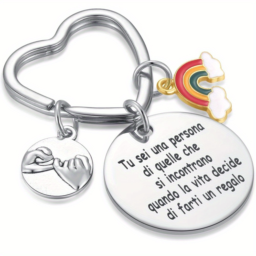 

Tu Sei " Italian Keychain - Stainless Steel, , &