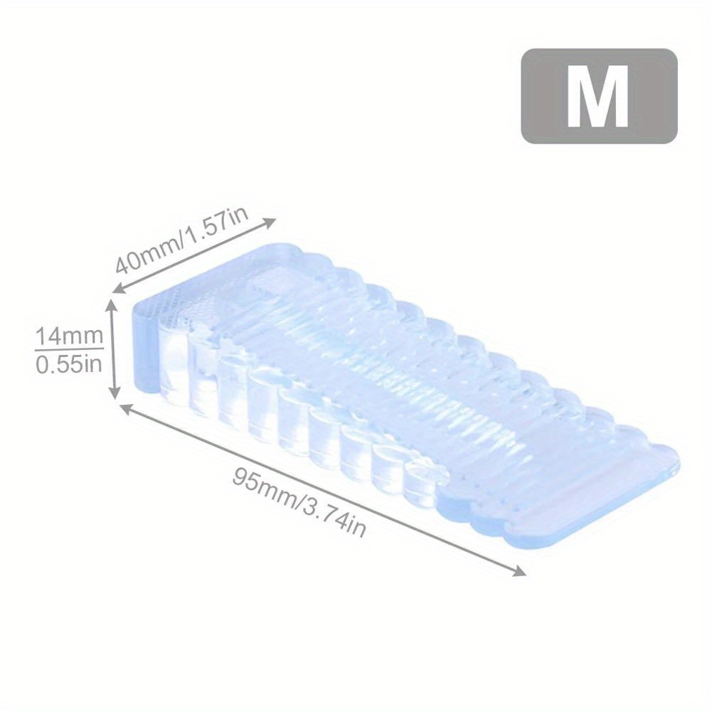 2pcs Transparent Soft Plastic Doorstop, Non-slip Rubber Wedge, Anti-collision For Home And Office Use, Office Doorstop | Nonslip Doorstop | Durable Doorstop, Wall Protector