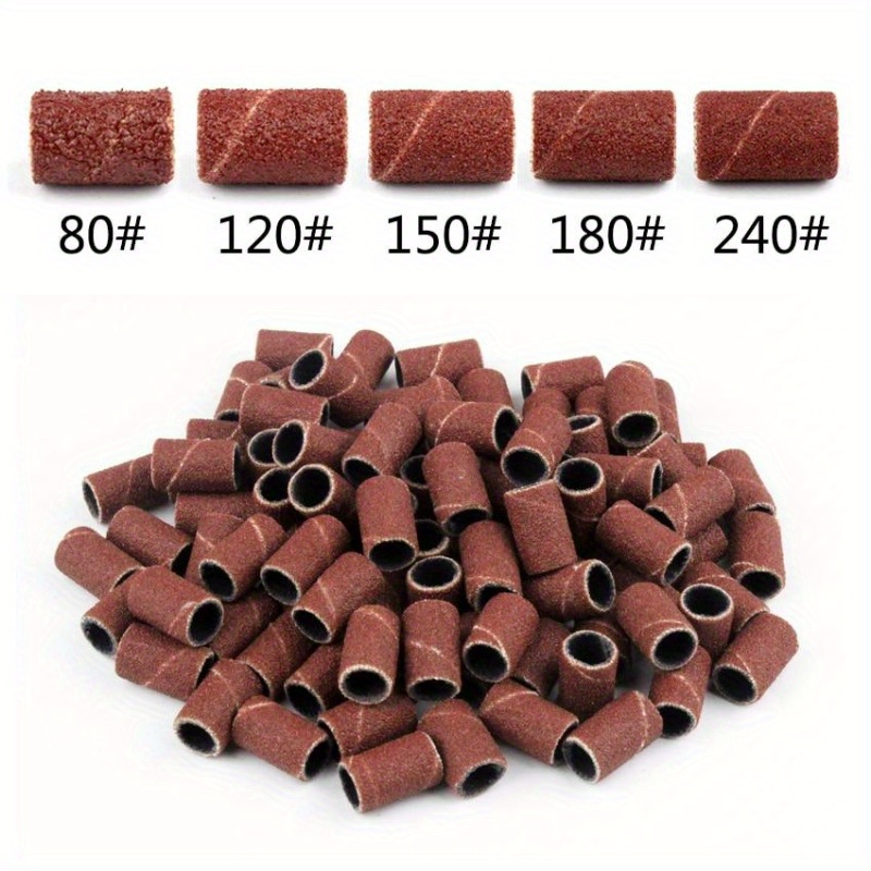 

200pcs/pack Sanding Bands Manicure Pedicure Nail Electric Drill Machine Grinding Sand Ring Bit