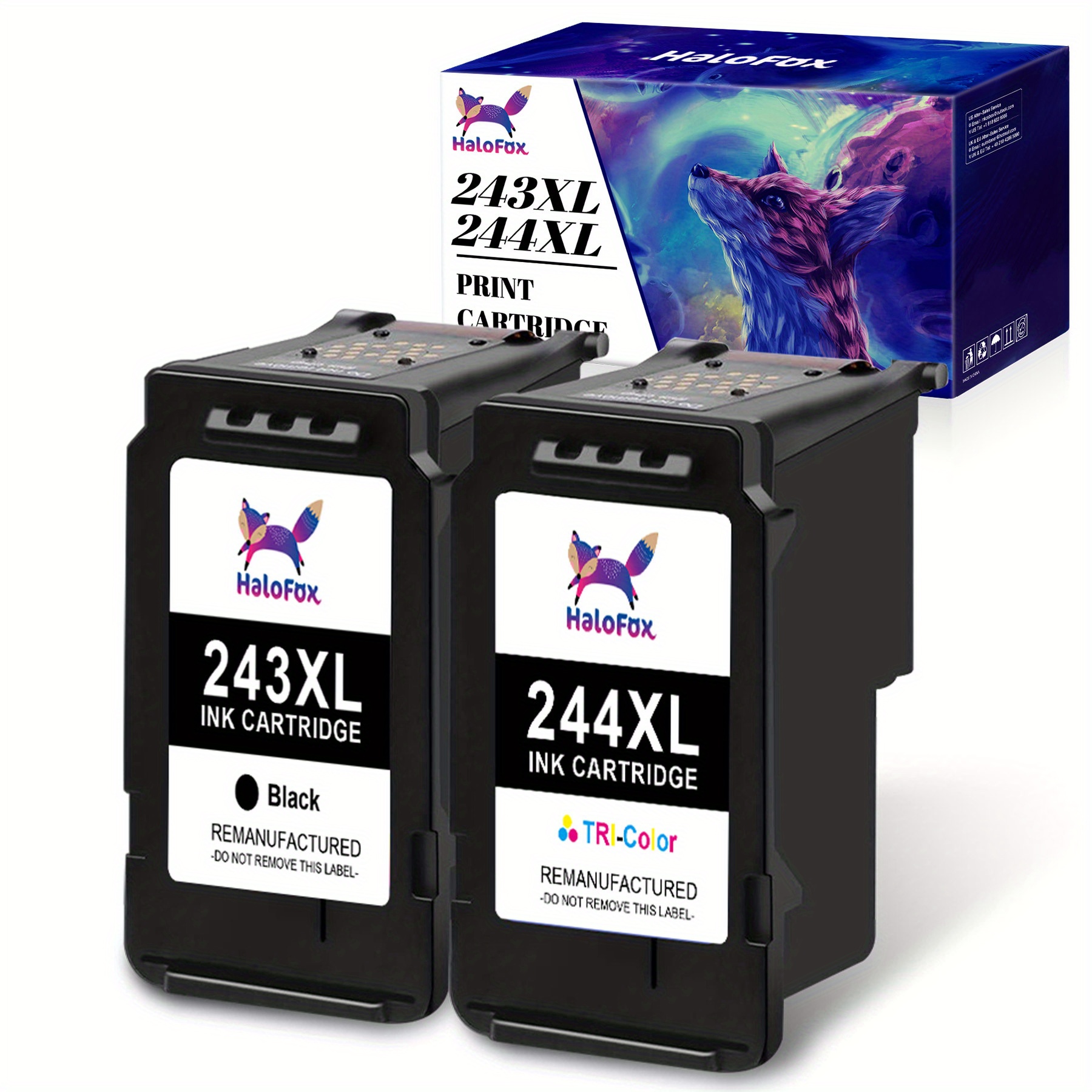 

2 Pg-243xl Cl-244xl Ink Cartridges For 243 244 Mg4520 Mg3320 Mg3322 Mg2525 Mg2555 Mg2550 Mg2920 Mg2922 Printers