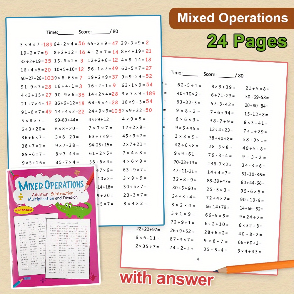 

Lachilly ' Math Workbook For Grades 1-3 - Mixed Practice With , , , Multiplication & Division Skills Development