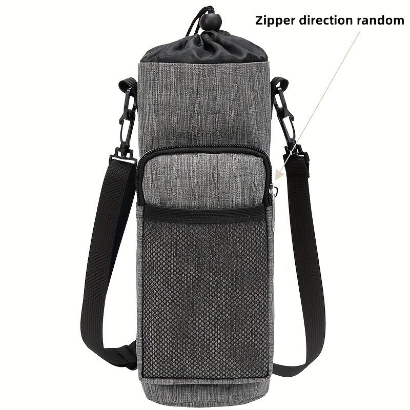 

Insulated Water Bottle Carrier, Small Drawstring Design Storage Bag, Outdoor Portable Crossbody Cup Storage Bag