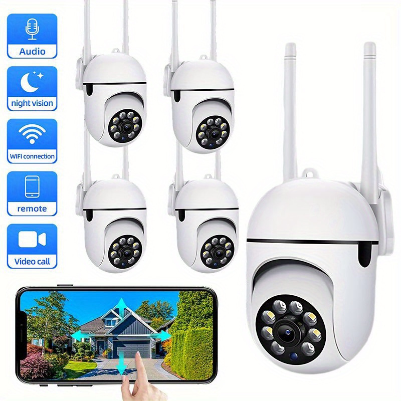 1 adet 1080p i̇ç/dış mekan video kamera 2 yönlü sesli kablosuz güvenlik kamerası pan/ tilt/ zoom wi-fi akıllı ev güvenlik kamerası     ile gençler & evcil hayvanlar için renkli gece görüşü, 2 yönlü ses