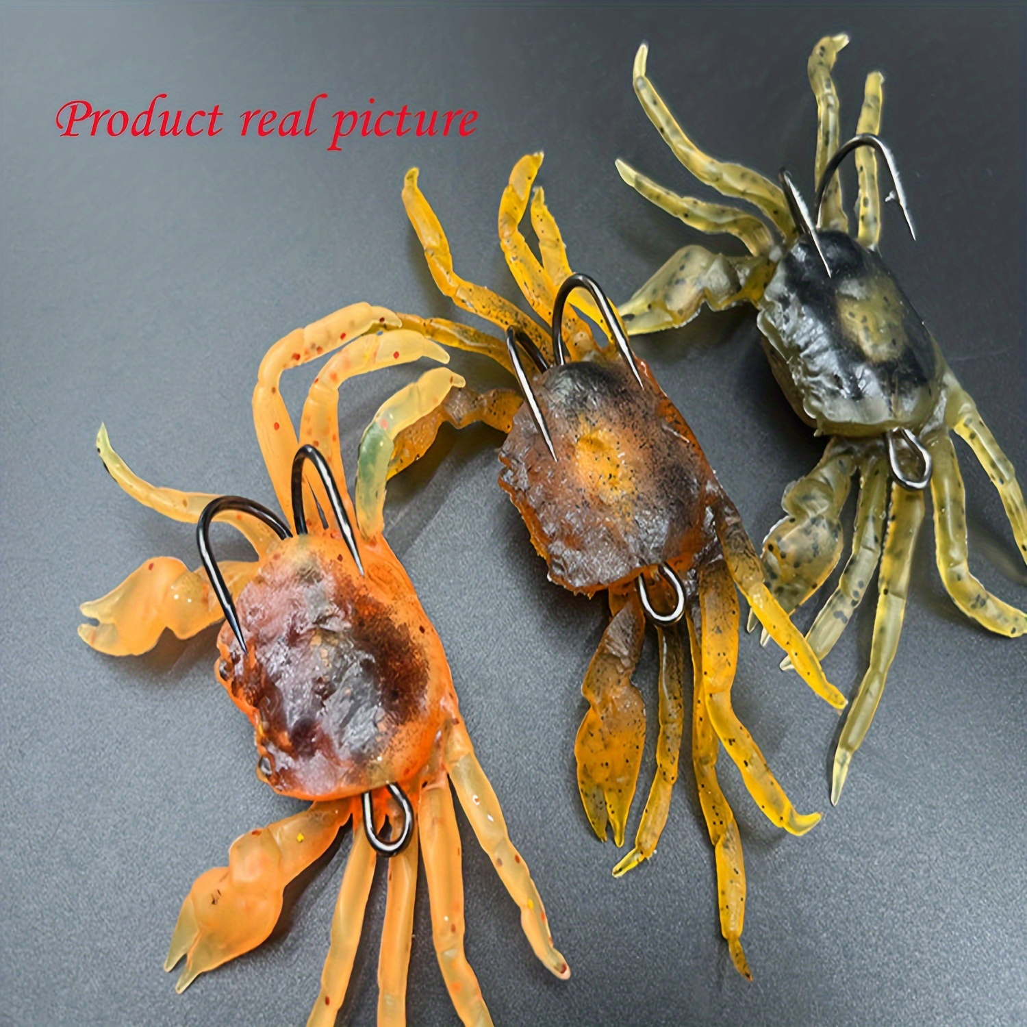 12pcs artificial crab baits 3d simulation crab soft lures - Temu