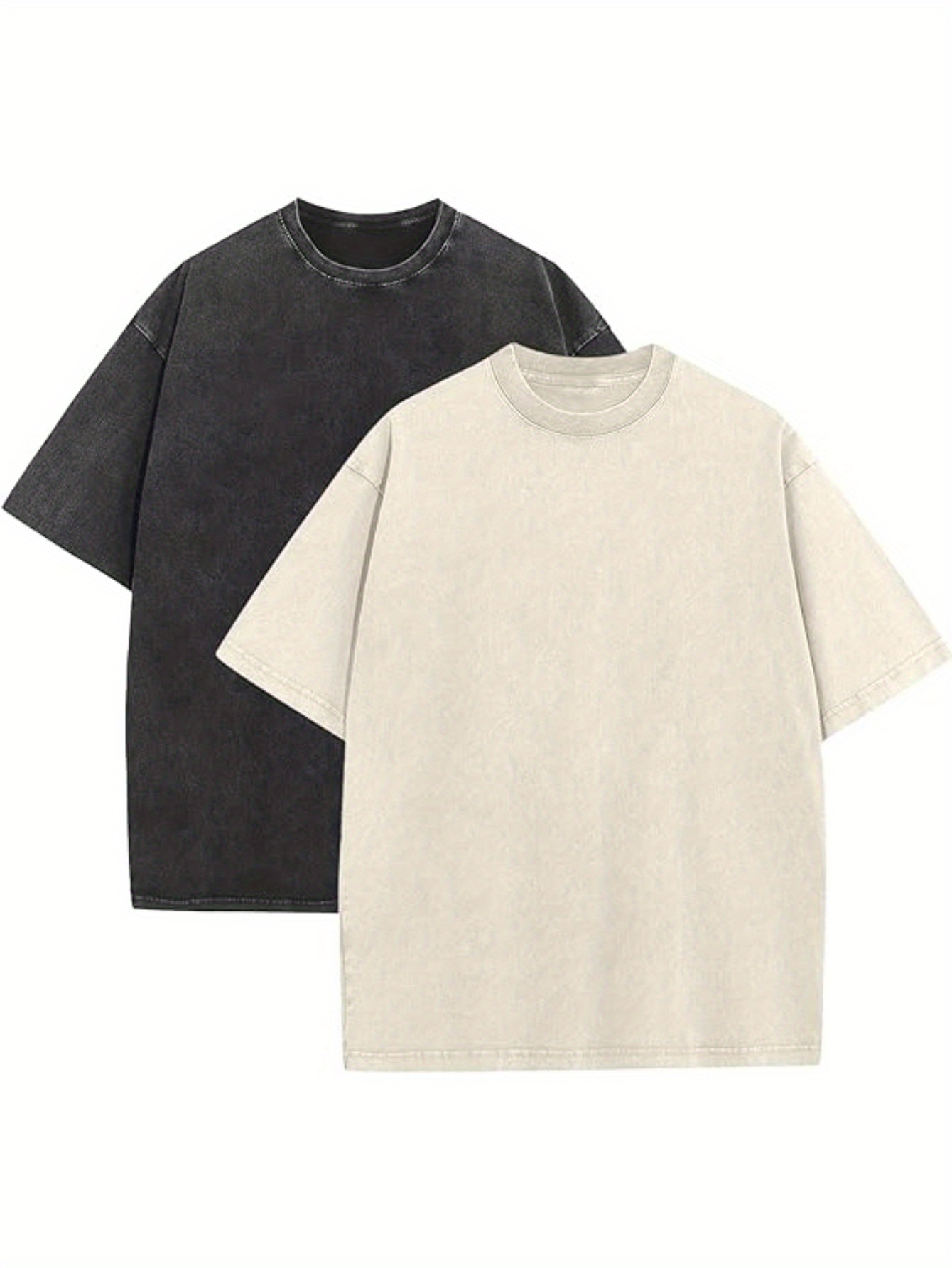 men's vintage solid t shirts oversized loose - Temu