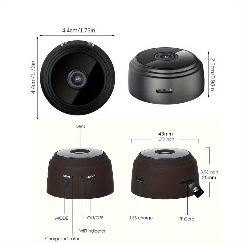   smart   camera wireless monitor with   wi fi enabled rechargeable battery compatible with smartphones details 2