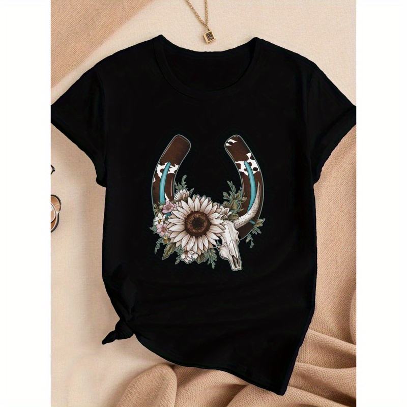 

Horseshoe Sunflower Women's T-shirt