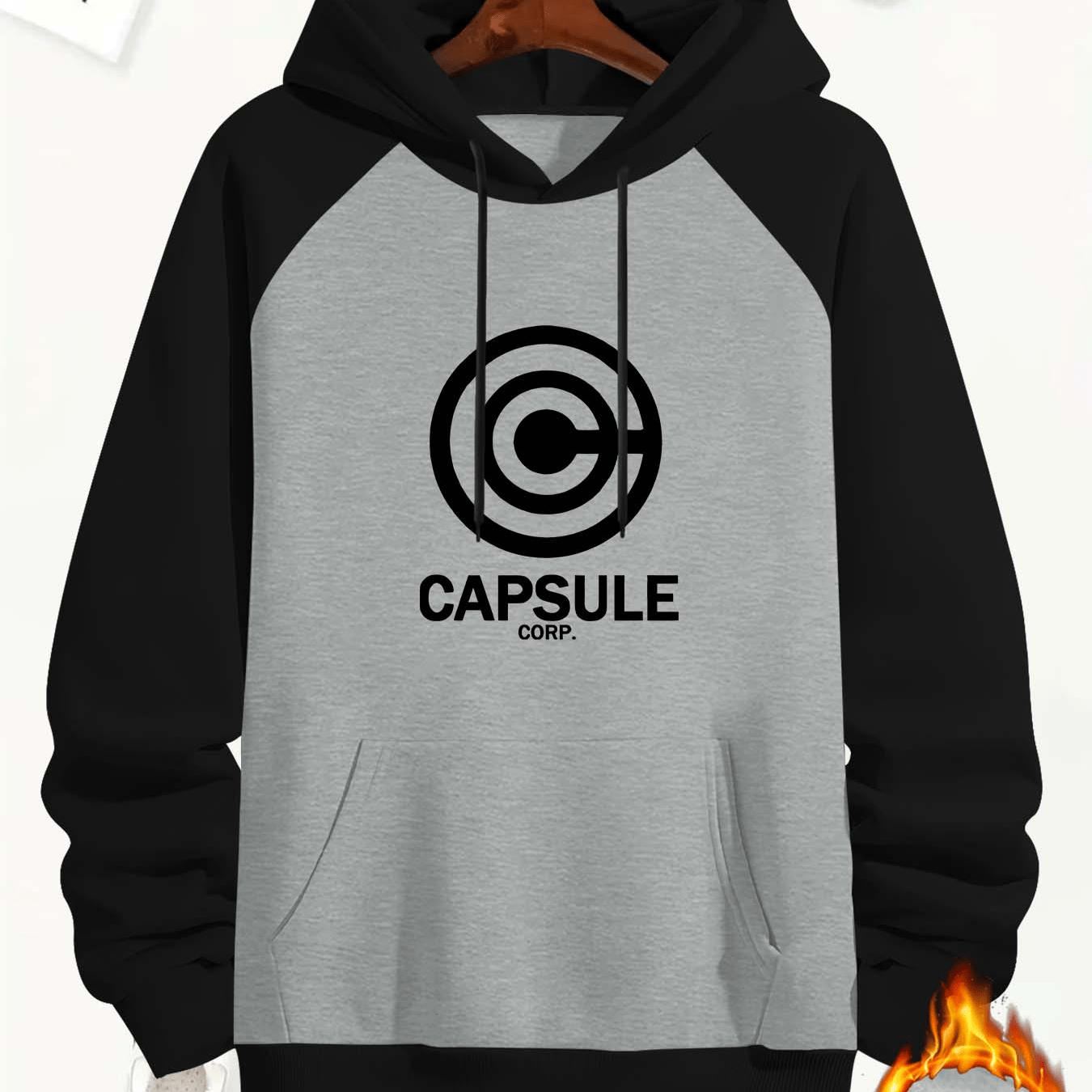 

Letter Capsule Printed Men's Casual Sports Hooded Sweatshirt With Letter , Thickened Casual Trendy Hoodie Top